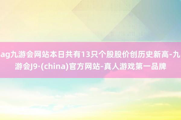 ag九游會網站本日共有13只個股股價創歷史新高-九游會J9·(china)官方網站-真人游戲第一品牌