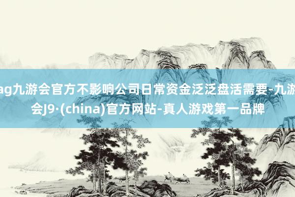 ag九游會官方不影響公司日常資金泛泛盤活需要-九游會J9·(china)官方網站-真人游戲第一品牌