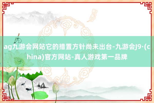 ag九游會網站它的措置方針尚未出臺-九游會J9·(china)官方網站-真人游戲第一品牌